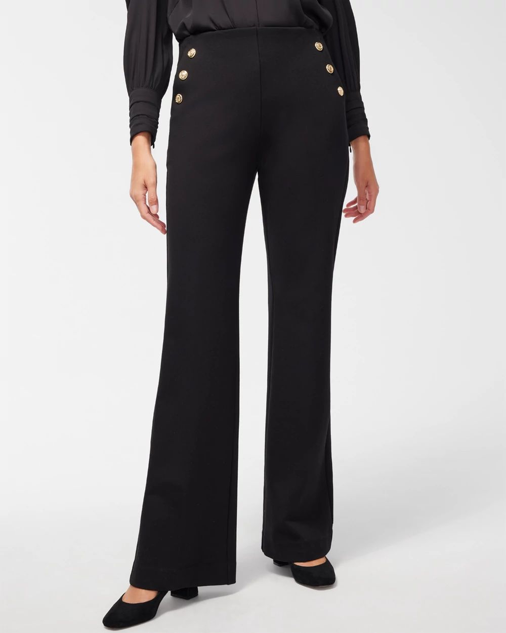 Ozz Croce Cross Button Flare Pants